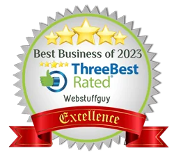 ThreeBest Rated: Best Business of 2023, Excellence award